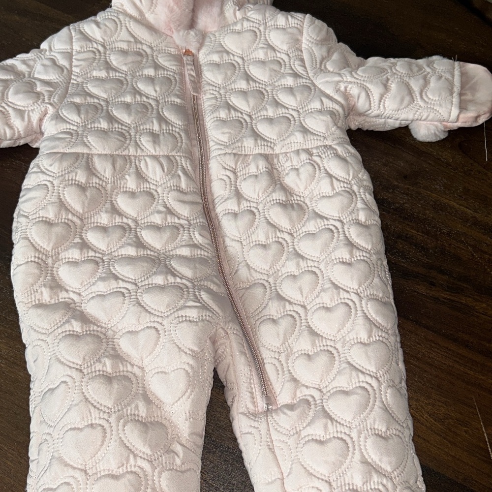 Rothschild Pink Quilted Baby Outfit